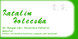 katalin holecska business card